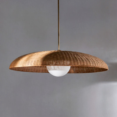 Люстра круглая из ротанга Long Lasting Chandelier