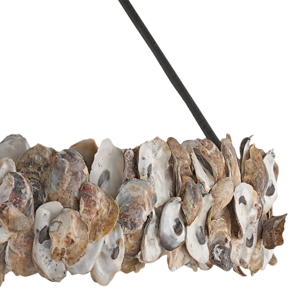 Люстра круглая с абажуром из устричных раковин Sea Ravens