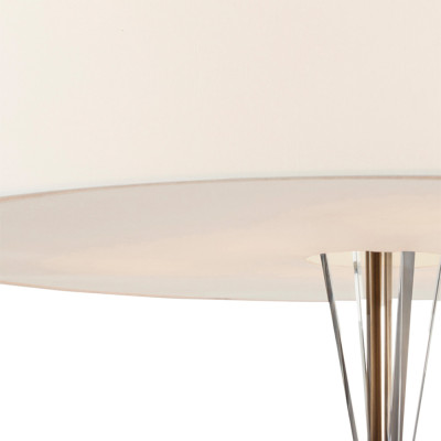 Люстра круглая с белым тканевым абажуром White Light Diffuser