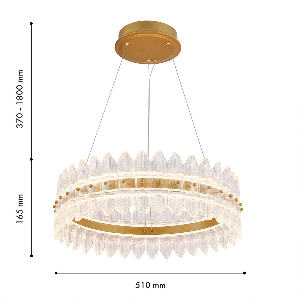 Люстра круглая с декоративными элементами в виде лепестков Round Light Flashing