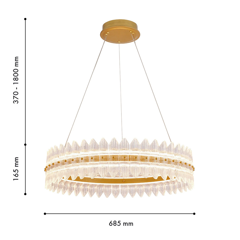 Люстра круглая с декоративными элементами в виде лепестков Round Light Flashing