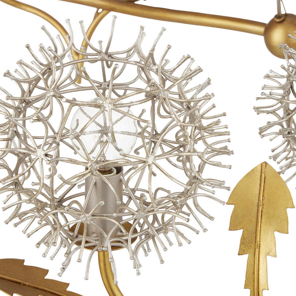 Люстра круглая с декором в виде цветков одуванчика Hanging Dandelion