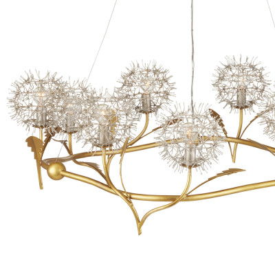 Люстра круглая с декором в виде цветков одуванчика Hanging Dandelion