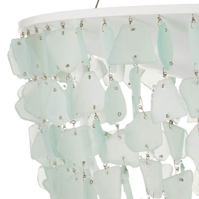 Люстра круглая с каскадом из декоративных элементов Sea Glass