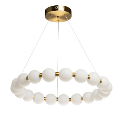 Люстра круглая с матовыми белыми шарами PEARLS Suspension