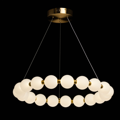 Люстра круглая с матовыми белыми шарами PEARLS Suspension