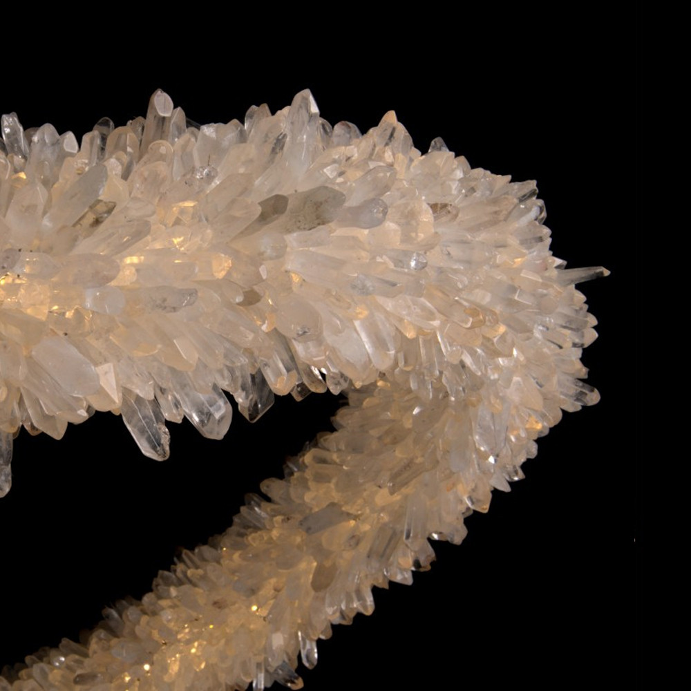 Люстра круглая с натуральным горным хрусталем Crystal Shimmer