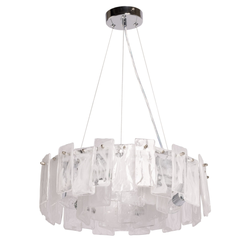 Люстра круглая с подвесными прямоугольными пластинами из стекла Glacier Panels