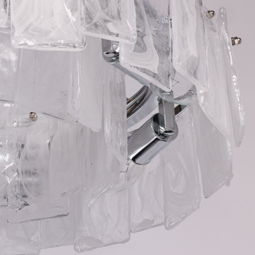 Люстра круглая с подвесными прямоугольными пластинами из стекла Glacier Panels