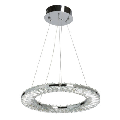 Люстра круглая с прозрачной хрустальной рамкой Maude Crystal Light