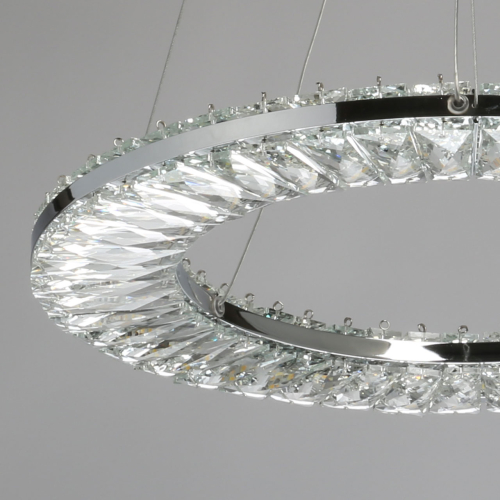 Люстра круглая с прозрачной хрустальной рамкой Maude Crystal Light