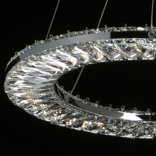 Люстра круглая с прозрачной хрустальной рамкой Maude Crystal Light