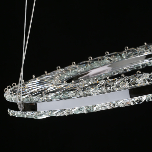 Люстра круглая с прозрачной хрустальной рамкой Maude Crystal Light
