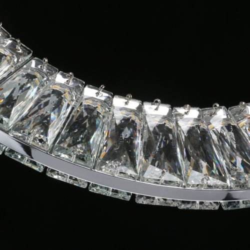 Люстра круглая с прозрачной хрустальной рамкой Maude Crystal Light