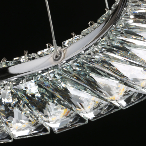 Люстра круглая с прозрачной хрустальной рамкой Maude Crystal Light