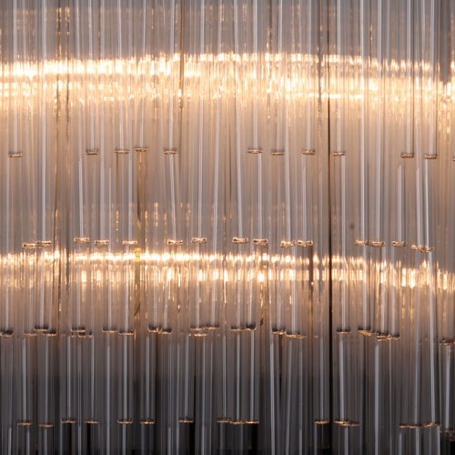 Люстра круглая с прозрачными стеклянными трубками Nembus