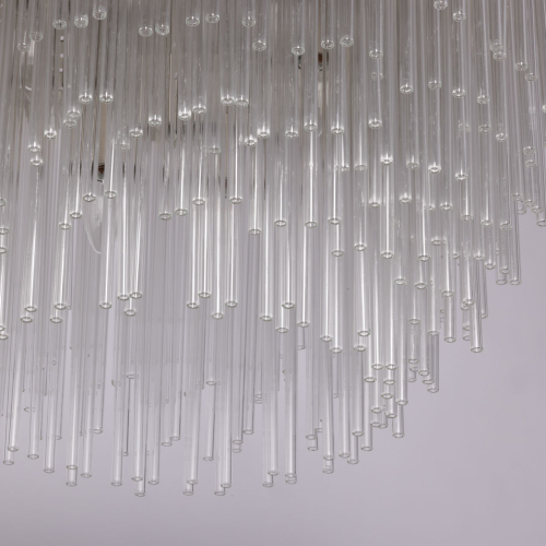 Люстра круглая с прозрачными стеклянными трубками Nembus