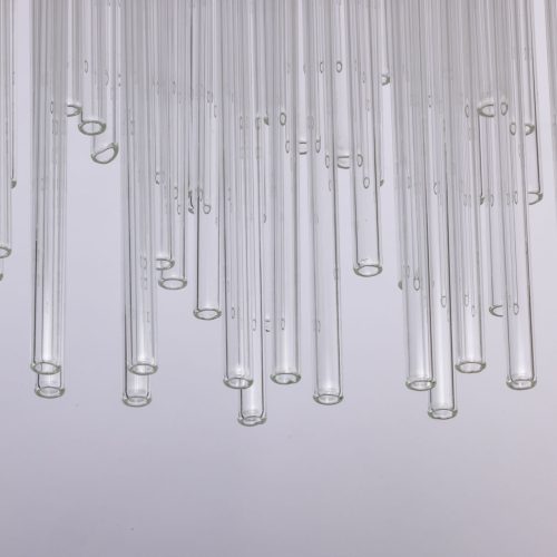 Люстра круглая с прозрачными стеклянными трубками Nembus