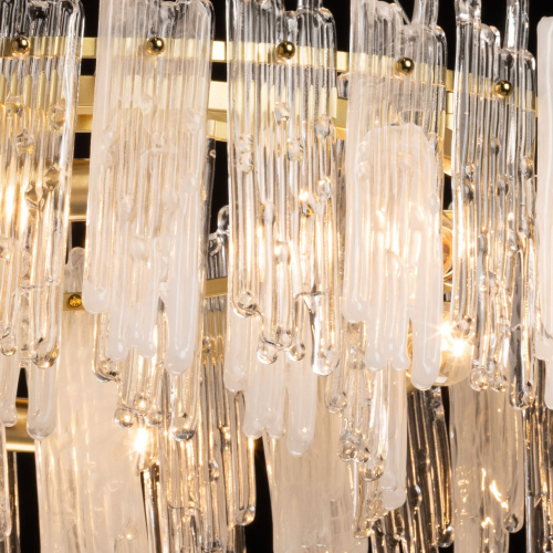 Люстра круглая с прозрачными стержнями разной длины Textured Glass Chandelier