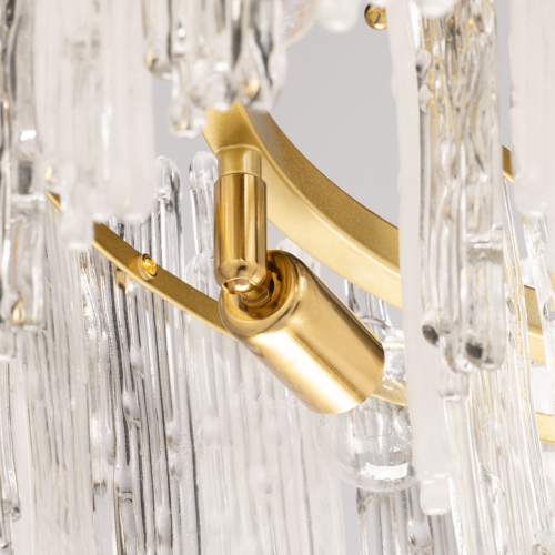 Люстра круглая с прозрачными стержнями разной длины Textured Glass Chandelier