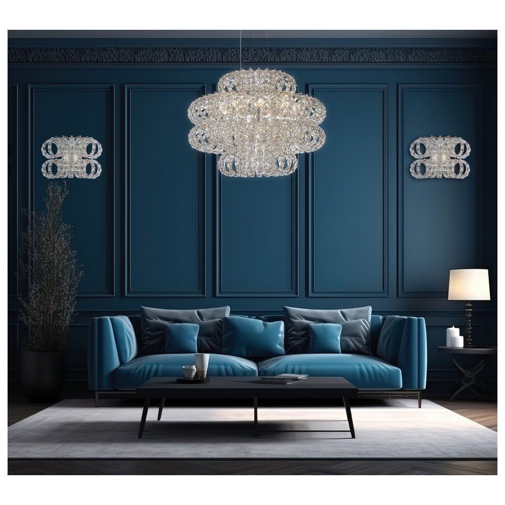 Люстра круглая с россыпью хрусталя Perfection of Diamonds