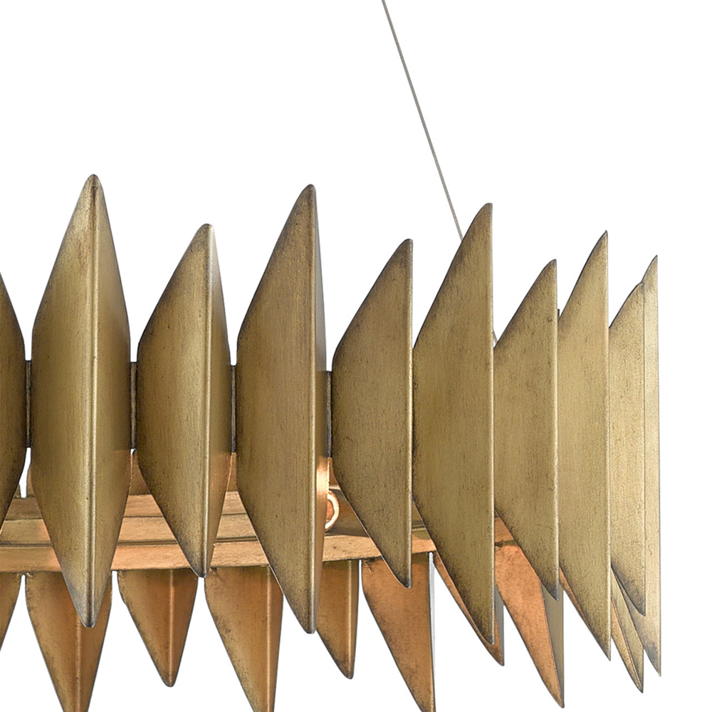 Люстра круглая с фактурным абажуром Graduated Heights