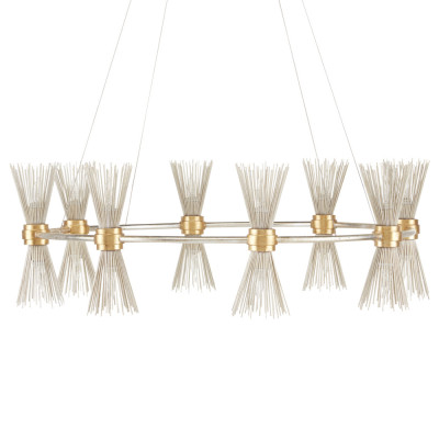 Люстра круглая с фактурными абажурами из тонких металлических палочек Wild Thorns