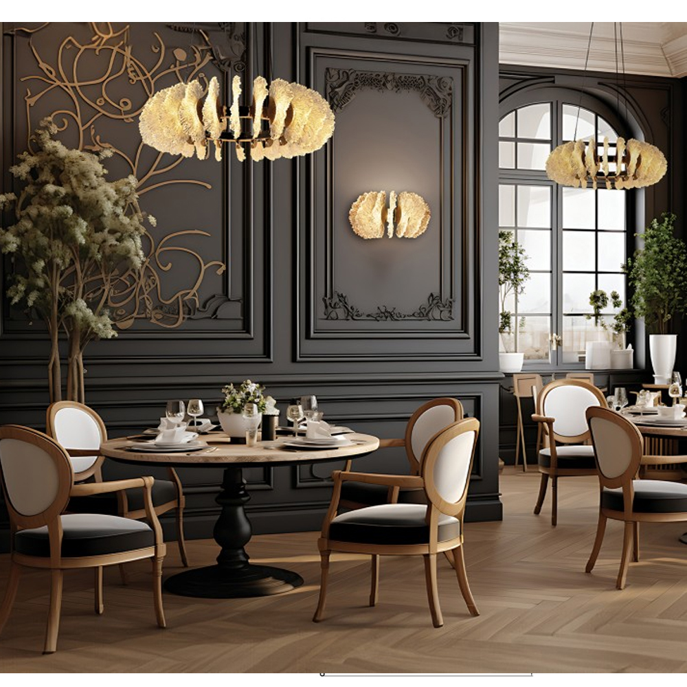 Люстра круглая с фактурными элементами в виде ракушек Inspired Sea