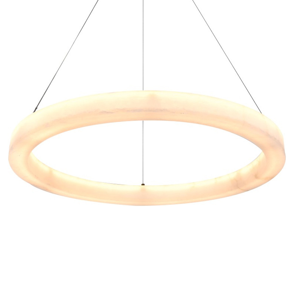 Люстра круглая с цельным каменным корпусом Unbreakable Stone