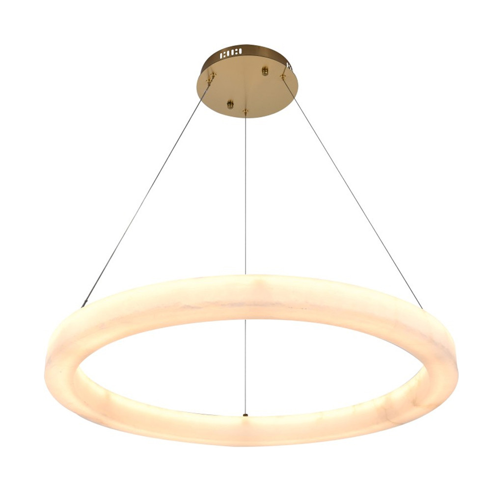 Люстра круглая с цельным каменным корпусом Unbreakable Stone