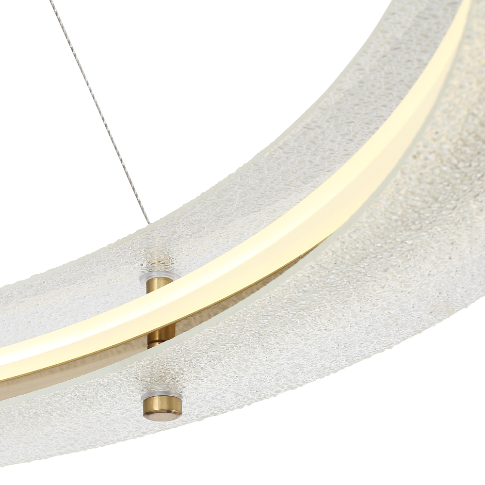 Люстра круглая с эффектом морозного стекла Freezing Pattern