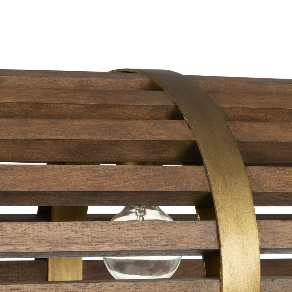 Люстра линейная полукруглой формы Wooden Horseshoe