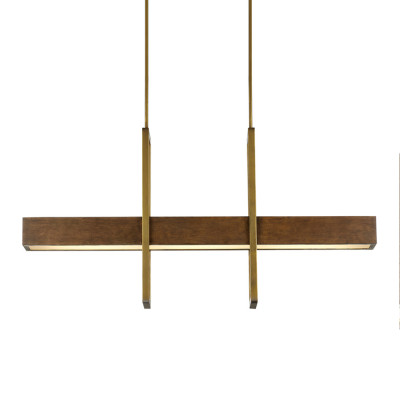 Люстра линейная прямоугольная Wooden Straight Shapes