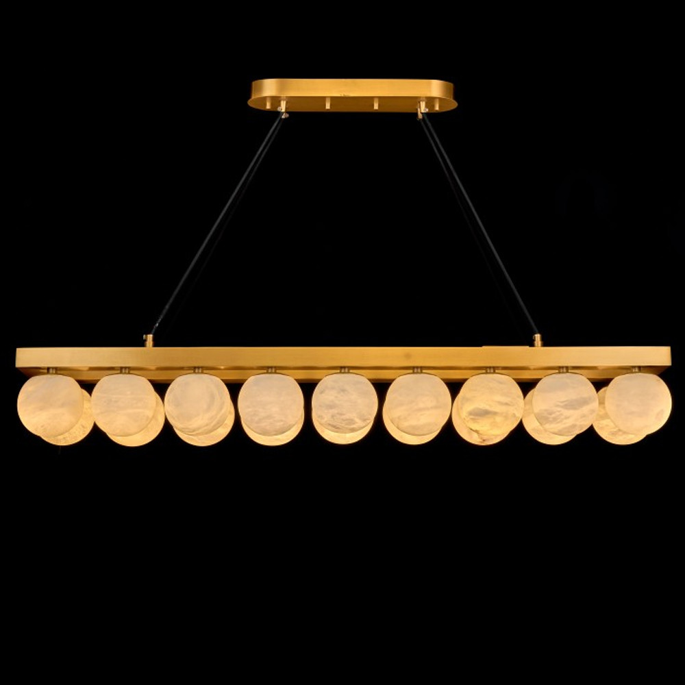 Люстра линейная прямоугольная с сферическими плафонами Phased Spheres