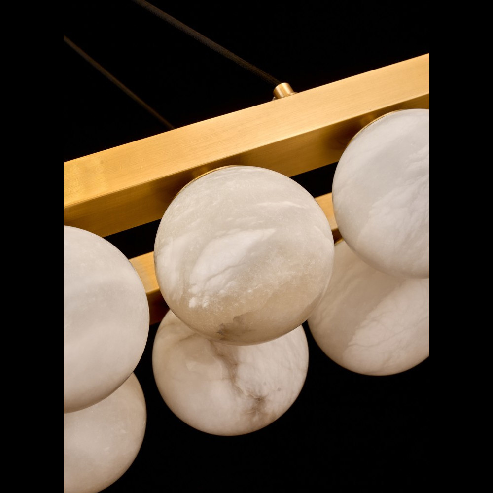 Люстра линейная прямоугольная с сферическими плафонами Phased Spheres