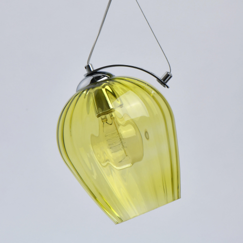 Люстра линейная с 5-ю разноцветными стеклянными плафонами Kaleido