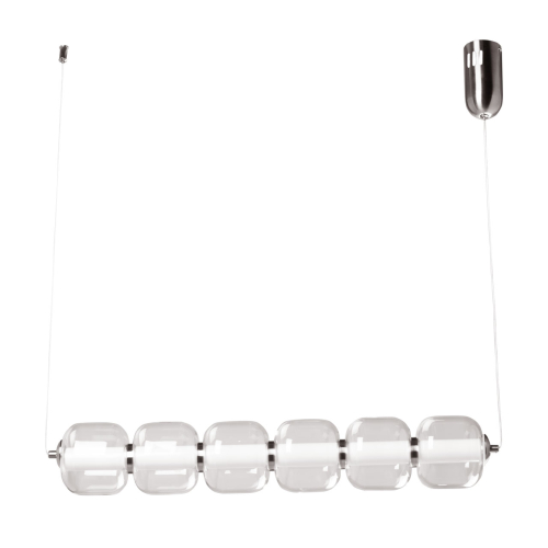 Люстра линейная с 6-ю прозрачными стеклянными плафонами округлой формы HANDLE GRAPE