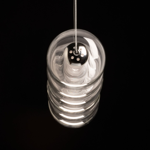 Люстра линейная с 6-ю прозрачными стеклянными плафонами округлой формы HANDLE GRAPE