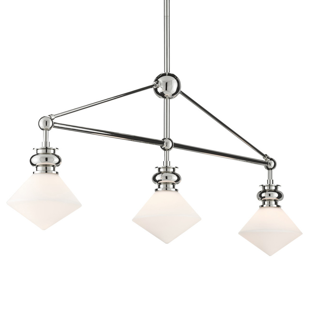 Люстра линейная с ромбовидными плафонами Pointed Diamond Shade