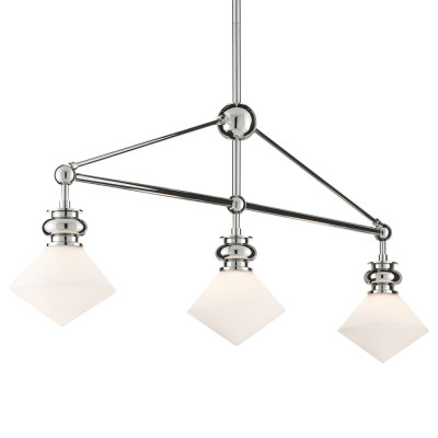 Люстра линейная с ромбовидными плафонами Pointed Diamond Shade