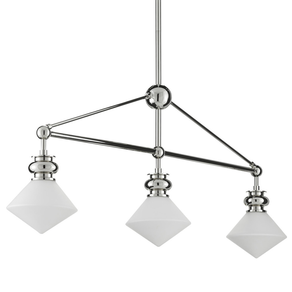 Люстра линейная с ромбовидными плафонами Pointed Diamond Shade