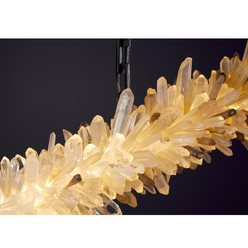 Люстра линейная светодиодная из необработанных кристаллов Mountain Comet