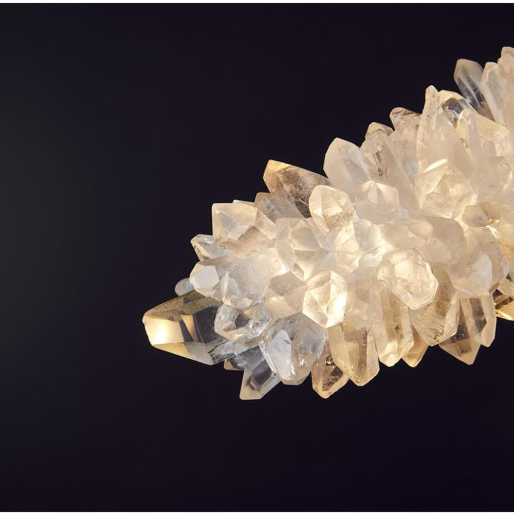 Люстра линейная светодиодная из необработанных кристаллов Mountain Comet