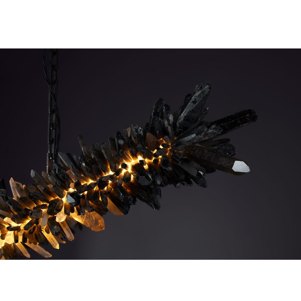 Люстра линейная светодиодная из необработанных кристаллов Mountain Comet