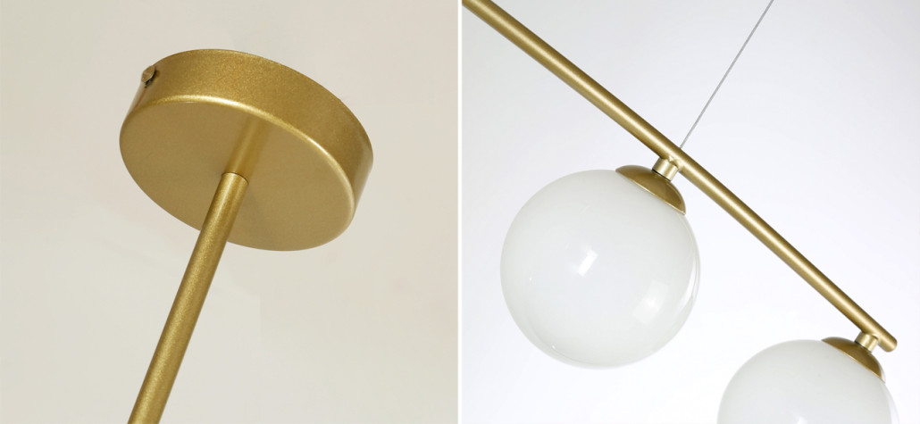 Люстра матового золотого цвета с белыми плафонами B.LUX C 4 Лампы