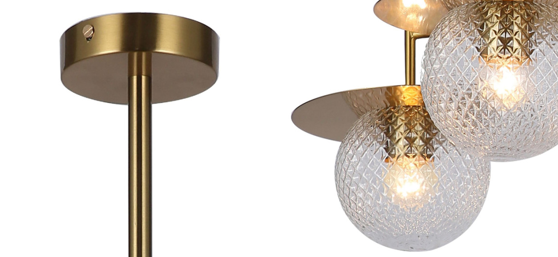 Люстра медного цвета с узорчатыми плафонами MATISSE