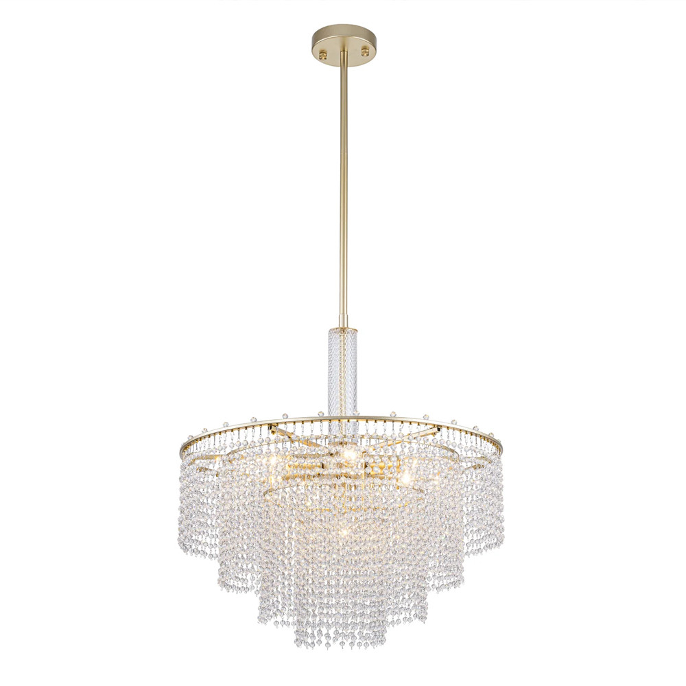 Люстра многоярусная с каскадами кристаллов Crystal Rains