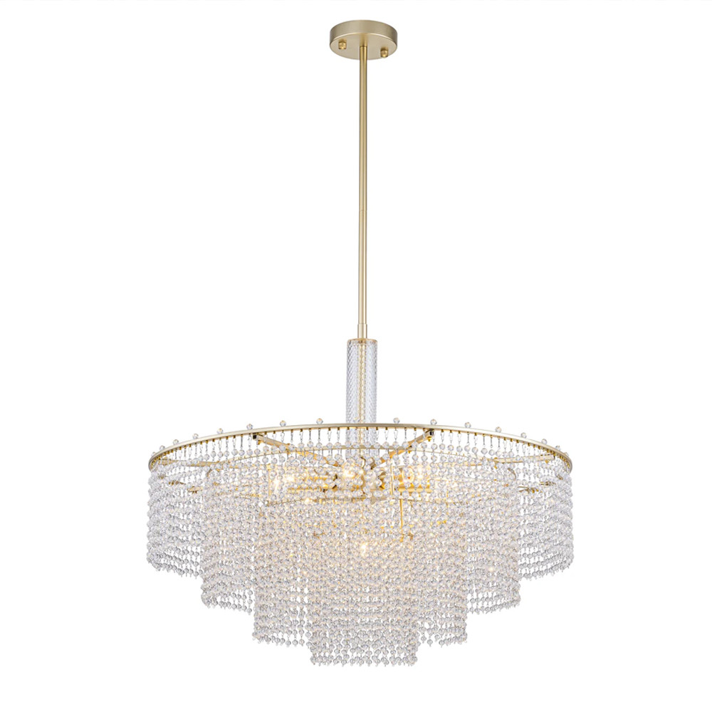 Люстра многоярусная с каскадами кристаллов Crystal Rains