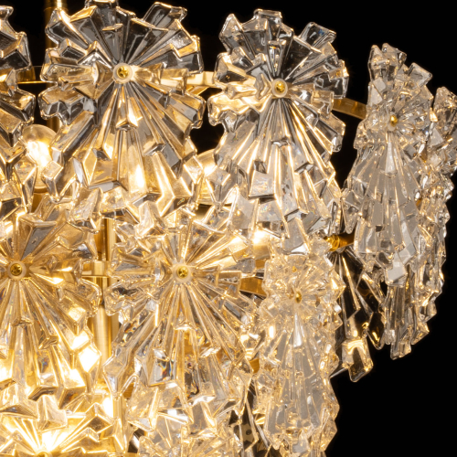 Люстра многоярусная с объемными прозрачными цветами Hanging Flowers