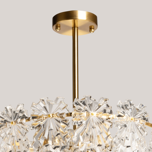 Люстра многоярусная с объемными прозрачными цветами Hanging Flowers